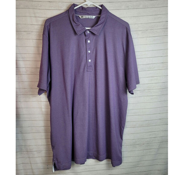 TRAVIS MATHEW WASATCH GOLF COURSE POLO IN LIGHT PURPLE, SZ XXL - Picture 1 of 11